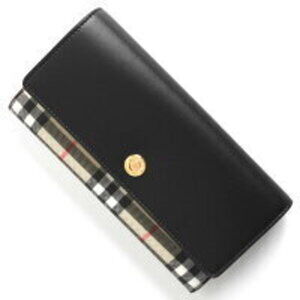 Burberry Halton Check Long Wallet Beige Black